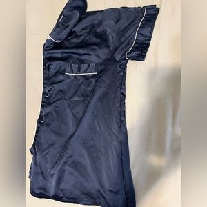 NAVY BLUE , silky button up sleepwear / lounge wear